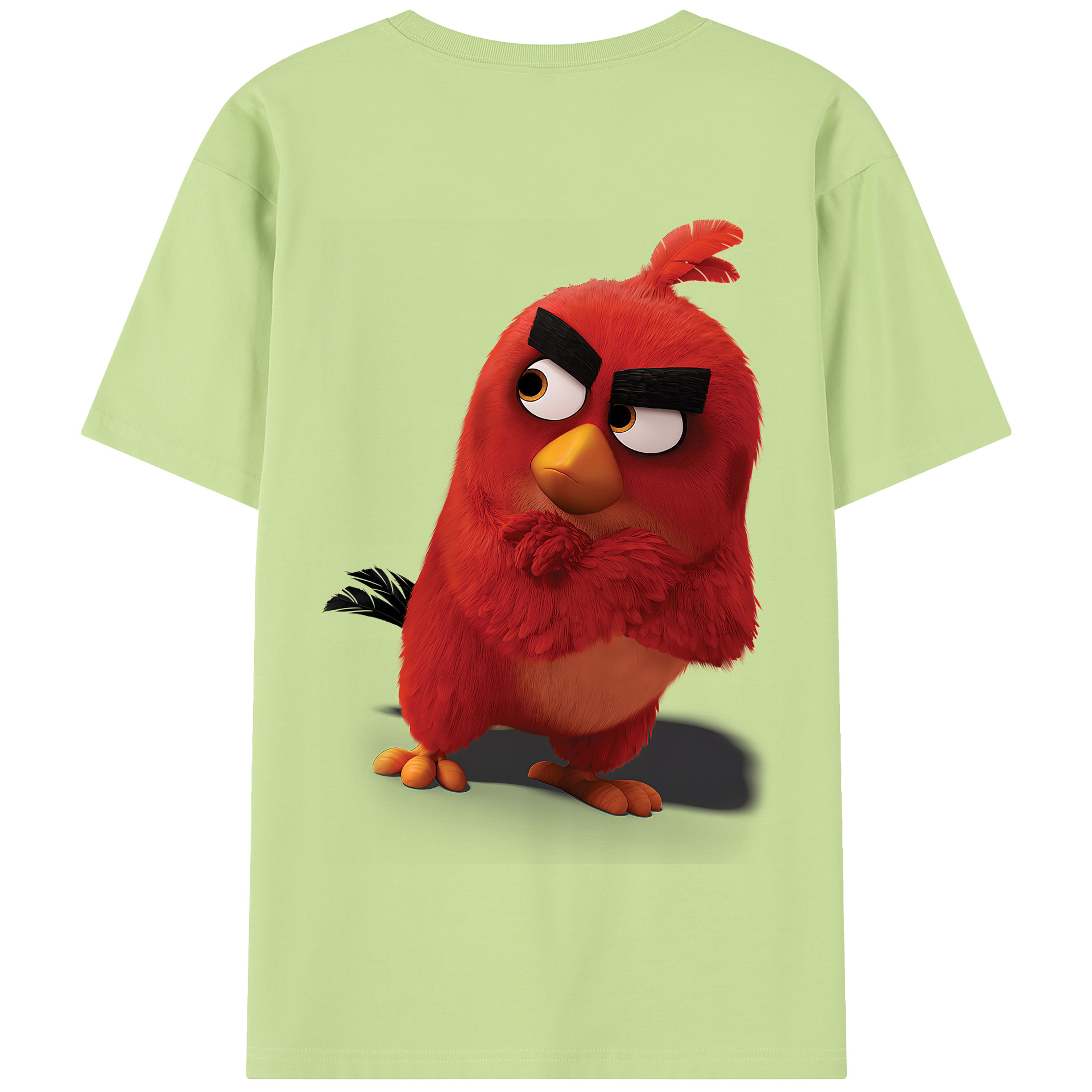 （画像用） Angry Birds アングリーバード 綿100％半袖Tシャツ（背面プリント）